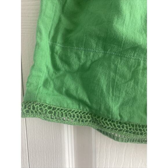 Joie Women's Medium Green Shorts Paperbag Tie Waist Lace Hem - Picture 3 of 7